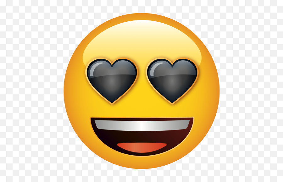 Emoji U2013 The Official Brand Heart Eyes Variant Black Hearts - Black Heart Eyes Emoji Png,Emoji Hearts Transparent