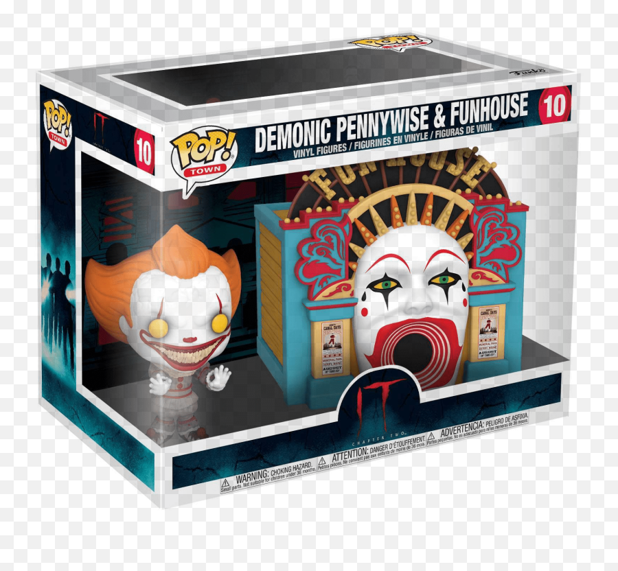 Demonic Pennywise With Funhouse Pop - 2 Demonic Pennywise With Funhouse Pop Town Png,Pennywise Png