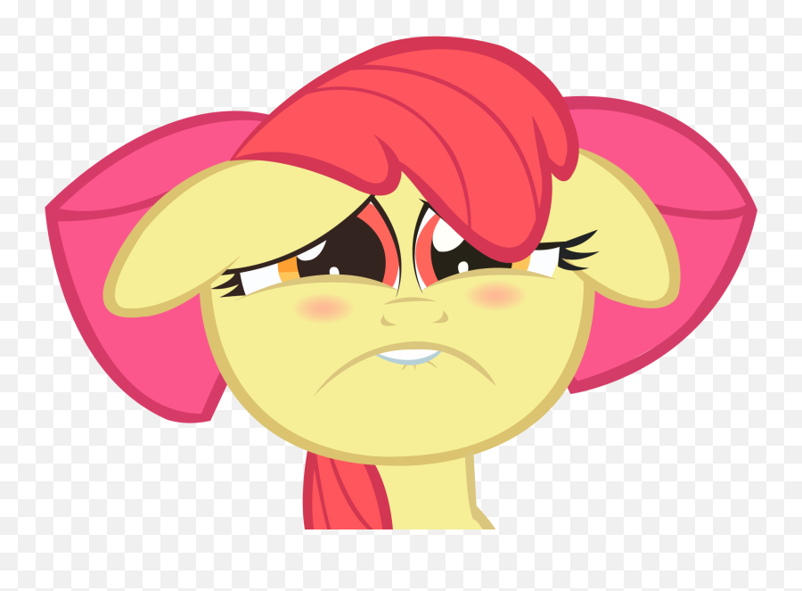 My Little Pony - Apple Bloom Sad Face Transparent Cartoon My Little Pony Apple Bloom Sad Png,Sad Face Transparent Background