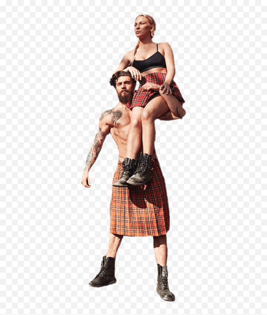 Male And Female Warriors Highland Clash Transparent Png - Tartan,Chest Hair Png