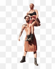 Male And Female Warriors Highland Clash Transparent Png - Tartan,Chest Hair Png
