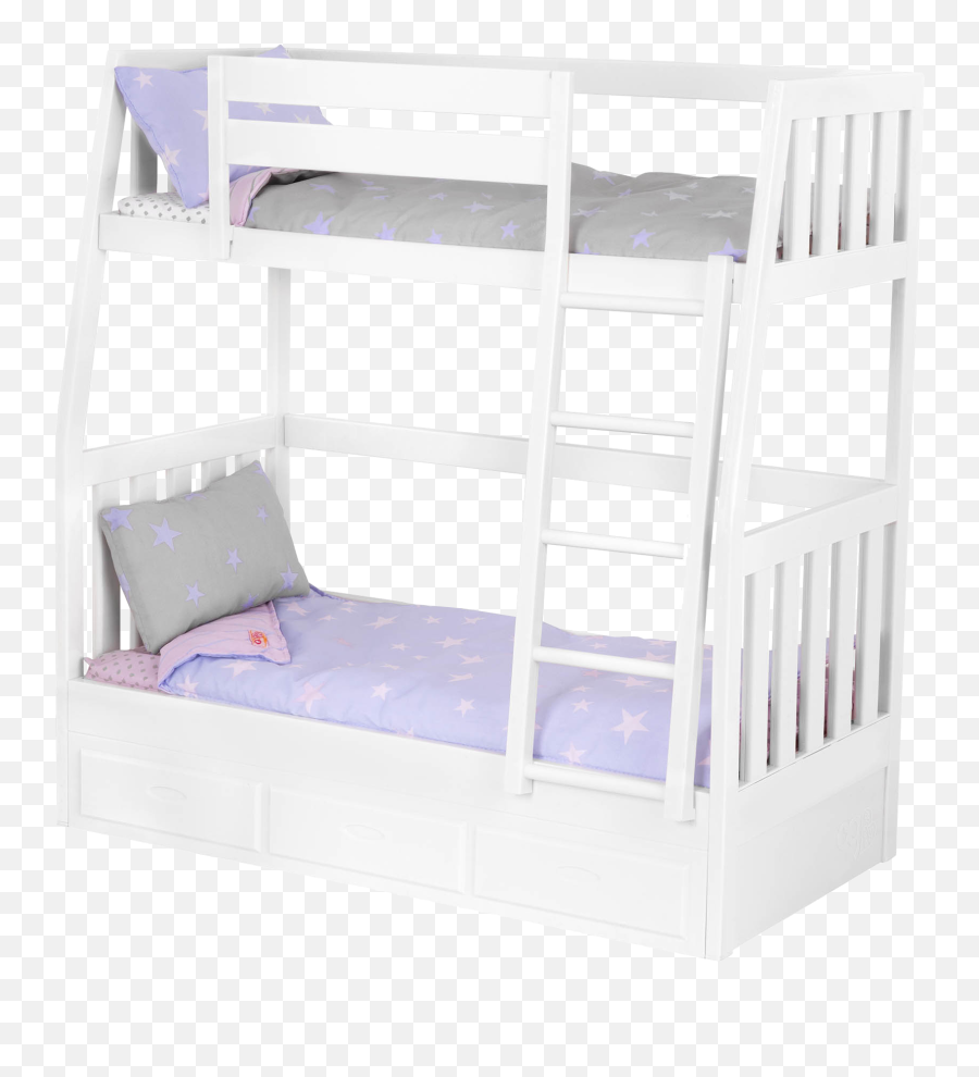 Dream Bunks - White Doll Bunk Bed Furniture Set Bunk Bed Our Generation Doll Bed Png,Bed Png