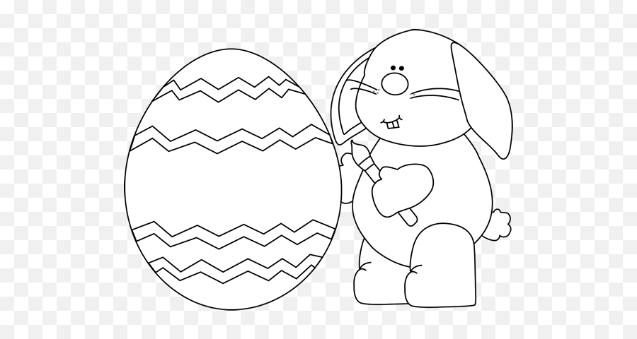 Easter Bunny Clip Art - Easter Bunny Images Bunny Easter Egg Black And White Png,Easter Clipart Transparent Background