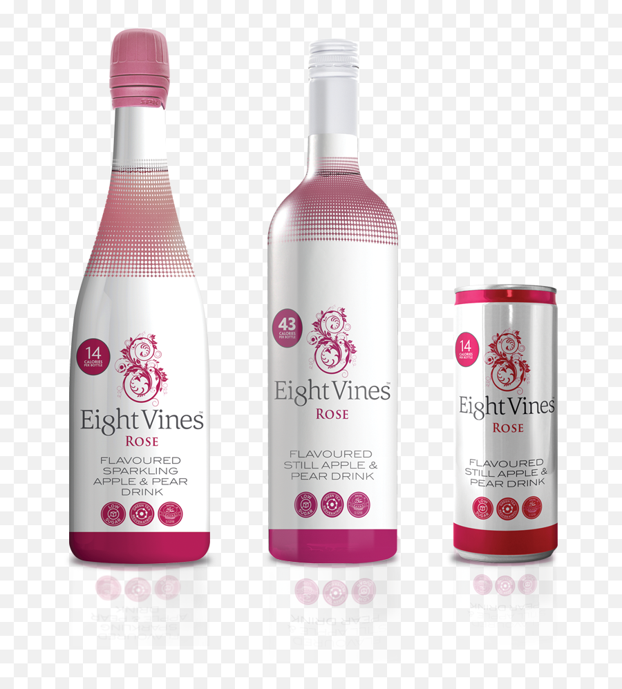 Eight Vines Rose - Grape Press Glass Bottle Png,Rose Vines Png