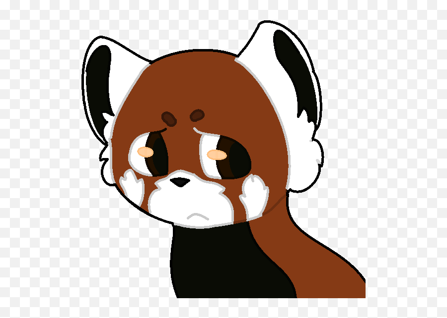 Drawing Pandas Eye - Red Panda Drawing Sad Clipart Full Perler Beads Red Panda Png,Panda Face Png