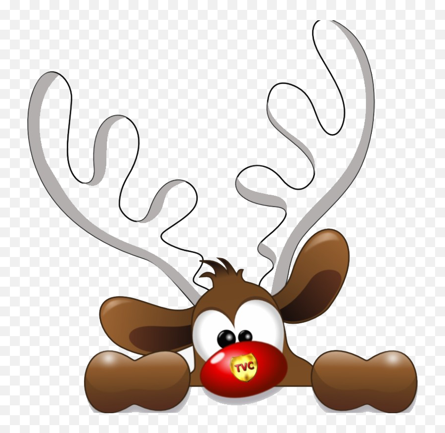 Rudolph Nose Transparent Png - Reindeer Head Christmas Clipart,Rudolph Nose Png