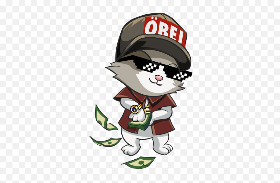Blockchain Cuties Telegram Stickers Are Here By - Thug Life Cat Animated  Png,Thug Life Hat Png - free transparent png images 