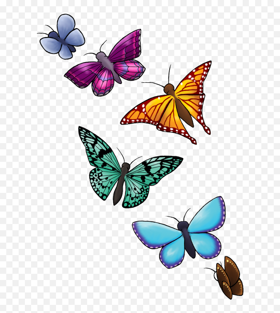 Here You Will Find Various Six Flying Butterflies - Flying Butterflies Png Transparent,Flying Butterfly Png