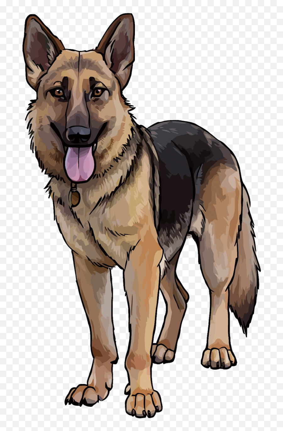 German Shepherd Vector - German Shepherd Dog Vector Png,German Shepherd Transparent