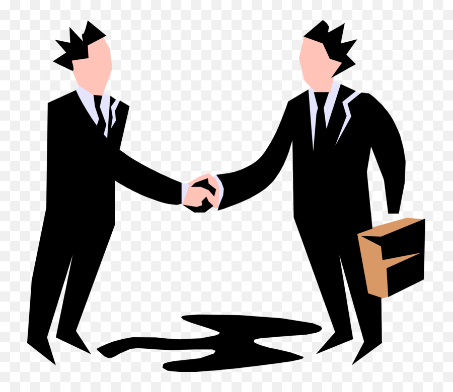 Men Shaking Hands Royalty Free Vector Clip Art Illustration - Mutually Beneficial Supplier Relationships Png,Handshake Clipart Png
