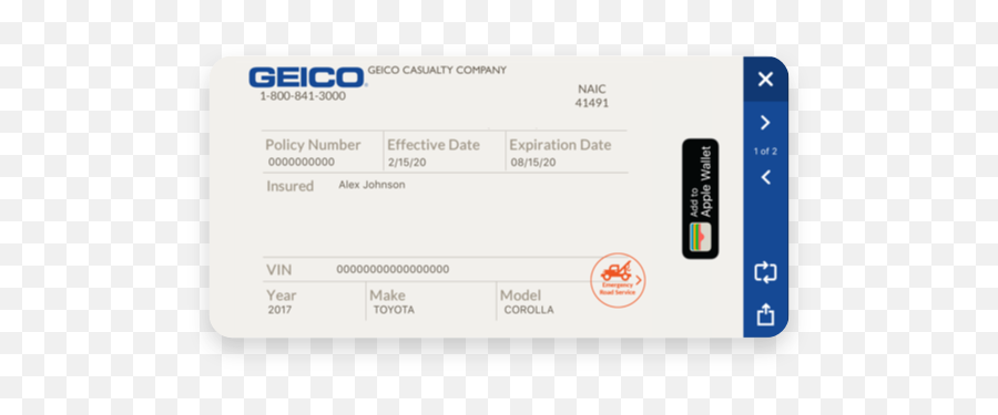 Geicou0027s Mobile App - Geico Insurance Policy Number Png,Geico Gecko Png