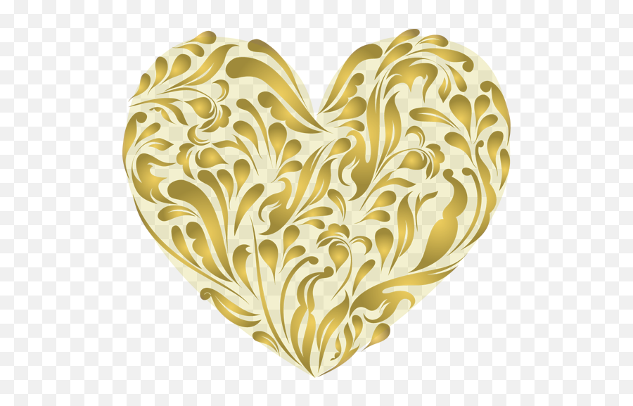 Gold Heart Clipart 12 - Heart Shape Transparent Background Gold Png,Gold Heart Png