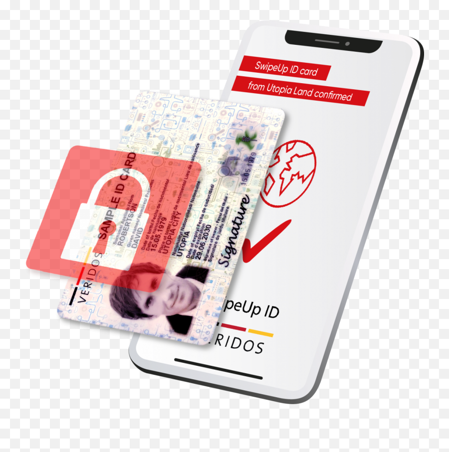 Veridos Presents Smartphone - Based Verification Solution For Mobile Phone Png,Swipe Up Png