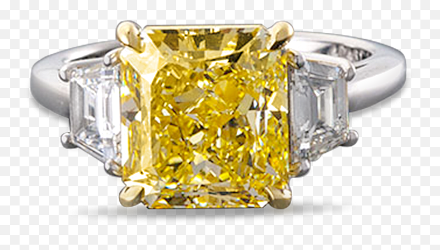 Diamond Shape Png Radiant - Yellow Diamond Rings,Yellow Diamond Png