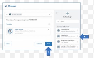 Send A Remind Message In Schoology - Vertical png