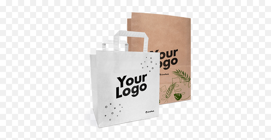 Custom Printed Paper Bags - Pap Poser Med Logo Png,Brown Paper Bag Icon