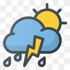Weather Forcast Storm Rain Thunder Day Free Icon - Icon Weather Windy Icon Png,Hurrican Icon Clip Art