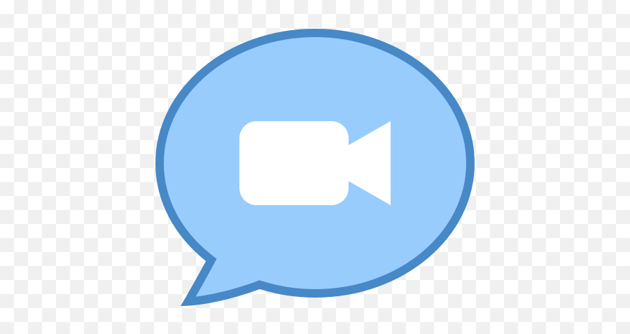 Video Message Icon In Blue Ui Style - Video Messages Icon Png,Blue Text Message Icon