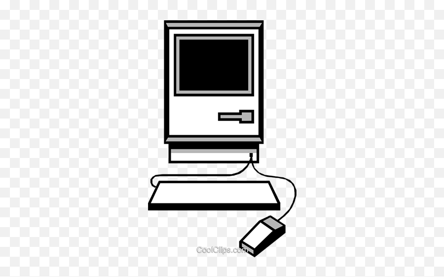 Macintosh Computer Symbol Royalty Free Vector Clip Art - Office Equipment Png,Old Computer Icon