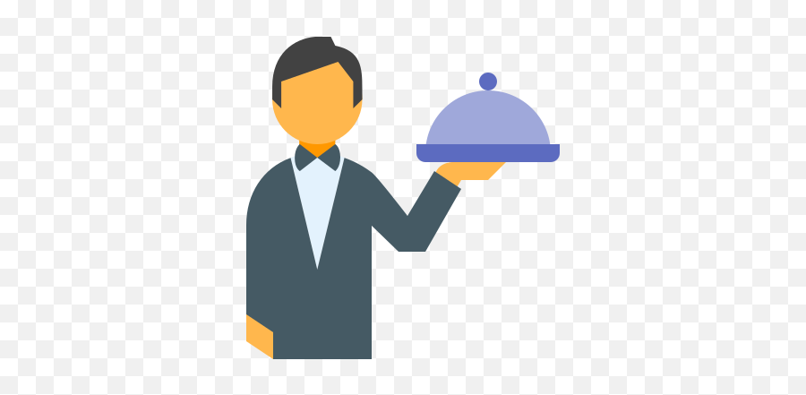 Waiter Icon In Color Style Png