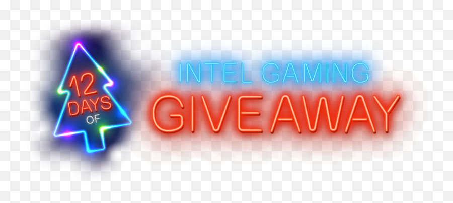 12 Days Of Intel Gaming Giveaway Neweggcom - Neon Sign Png,Giveaway Png