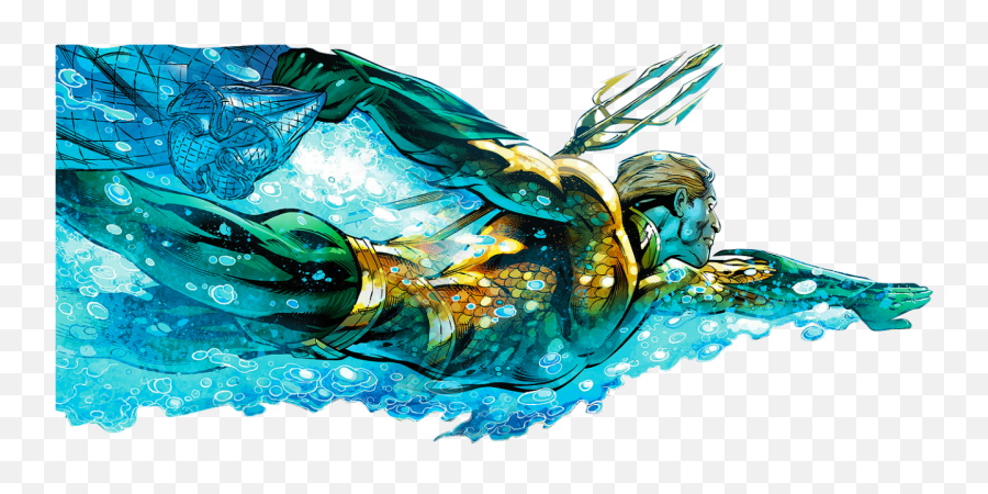 Transparent Aquaman Swimming Through - Aquaman Swimming Png,Aquaman Transparent