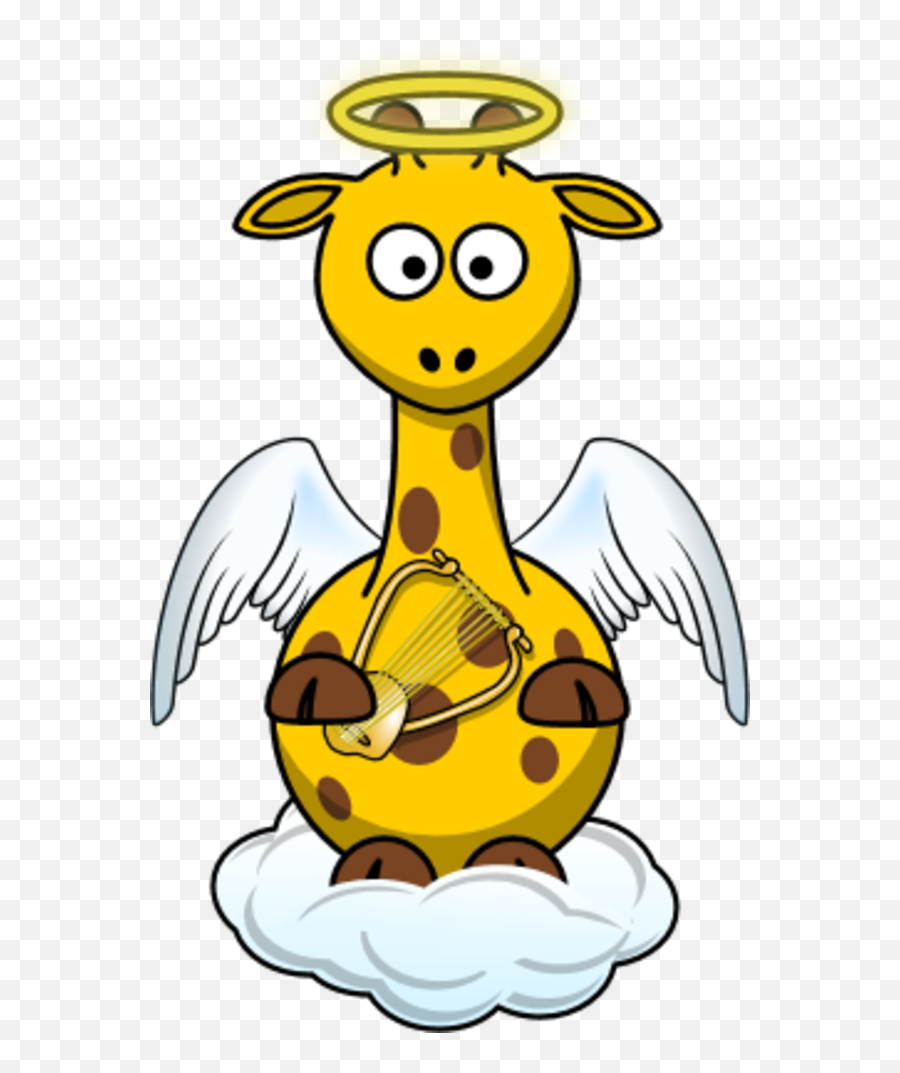 Baby Giraffes Clip Art - Angel Wings Clipart Png Download Giraffe Cartoon,Wings Clipart Png