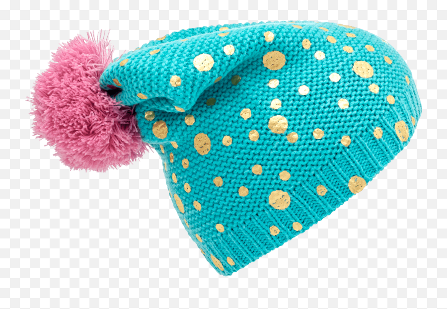 Beanie - Green Gold Dots And Big Pom Pom Coin Purse Png,Gold Dots Png