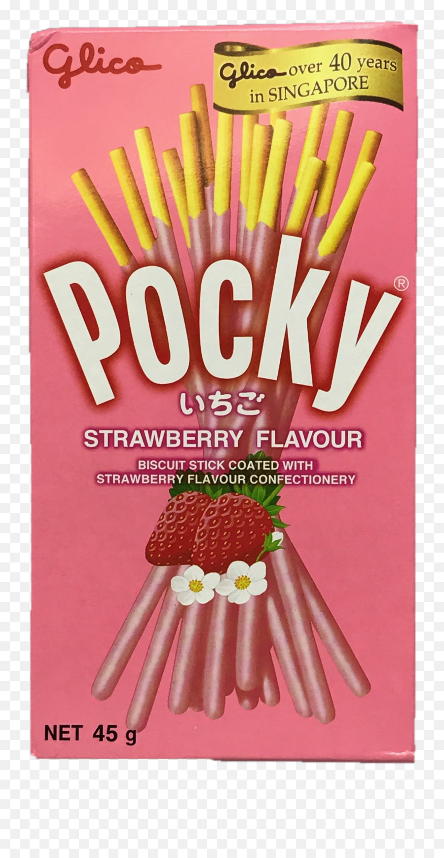 Glico Pocky Strawberry 45g - Pocky Strawberry Png,Pocky Png