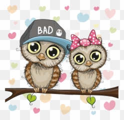 Material Illustration Owls Vector - Cartoon Owl Png,Owls Png