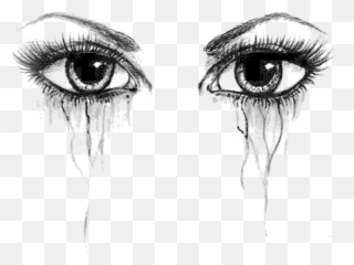 Pin - Dessin Yeux Qui Pleurent Png,Sad Eyes Png