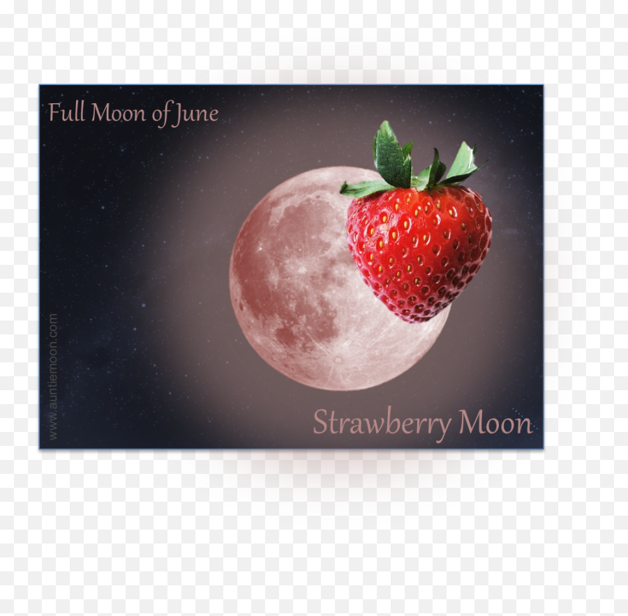Download Transparent Full Moon Png - Strawberry Fullmoon Strawberry Moon Clipart,Full Moon Png