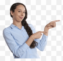 Pointing - Woman Png