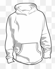 Back Of Hoodie Drawing Clipart - Hoodie Template Png,Black Hoodie Png