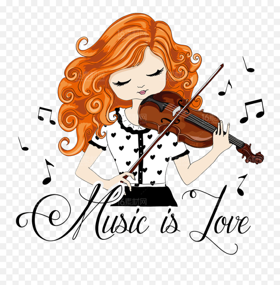 Download Vector Transparent Violin Drawing - Girl Playing Violin Drawing Png,Violin Transparent