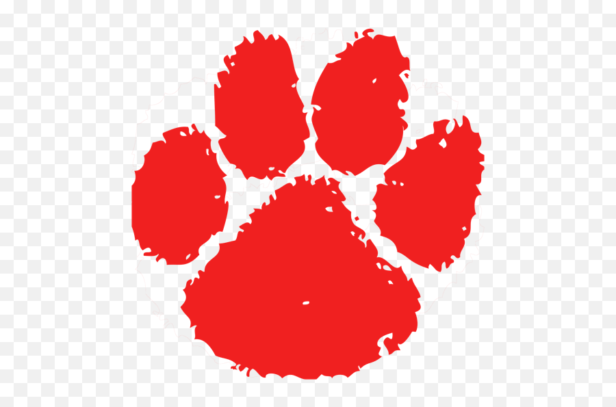 Red Tiger Paw Print N2 Free Image - Fort Hamilton High School Logo Png,Tiger Paw Png