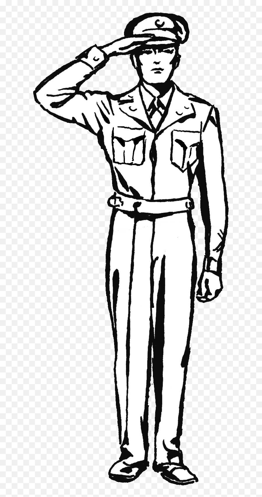 Salute - Line Drawing Of Soldier Png,Salute Png