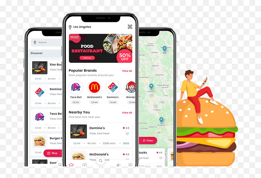 Doordash Clone App Ubereats Grubhub - Food Delivery App Smart Device Png,Doordash Png