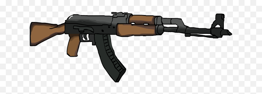 Download Ak47 Drawing Cartoon - Cartoon Ak 47 Drawing Png,Ak 47 Transparent Background