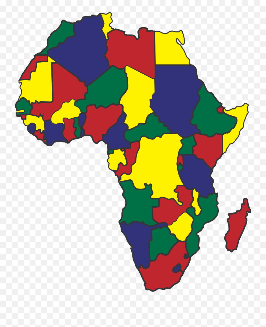 Image Royalty Free Africa Map Clipart - Colourful Map Of Africa Png,Africa Png