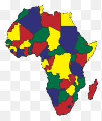 Image Royalty Free Africa Map Clipart - Colourful Map Of Africa Png,Africa Png