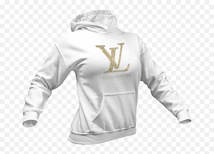 Glitter Vinyl Louis Vuitton Logo Hoodie - Angel Hoodie Png,Lv Logo Png