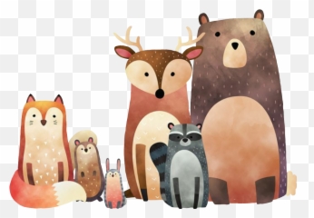 Transparent Woodland Animals Png Image - Background Clipart