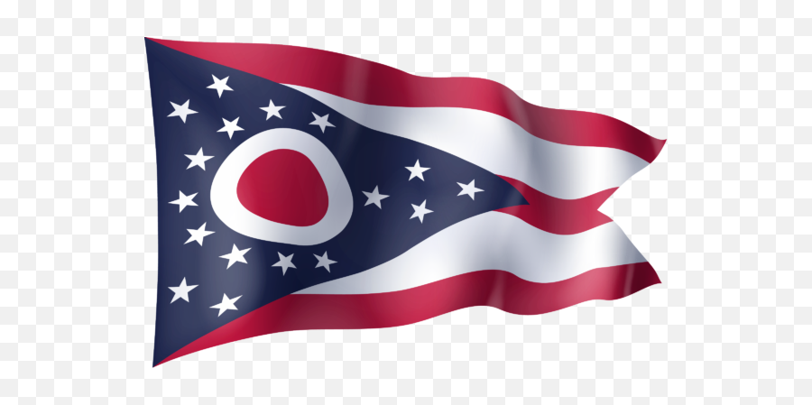 Waving Flag Of Ohio By - Ohio State Flag Outline Png,Ohio Png
