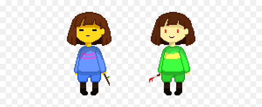 Frisk And Chara By Vietdung Transparent PNG