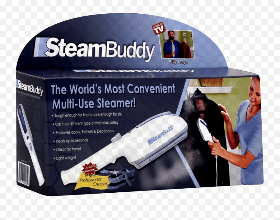 Details About Steambuddy Multi - Use Handheld Clothes Garment Steamer With Creaser Hometravel Clean Png,Billy Mays Png