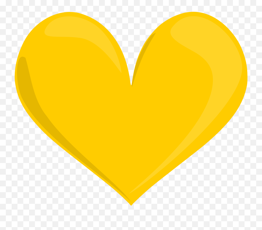 Download Hd Transparent Heart Yellow - Yellow Hearts No Background Png,Cute Heart Png