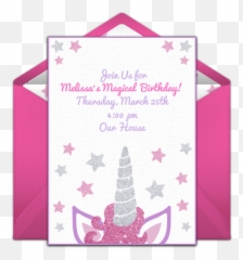 Download Customizable Free Unicorn Horn Online Invitations - Party Hat png