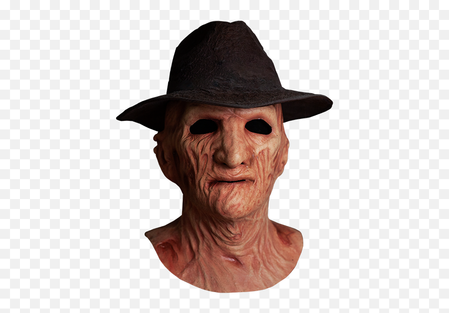 Deluxe Freddy Krueger Mask With Fedora Hat - Trick Or Treat Studios Freddy Krueger Mask Png,Freddy Krueger Transparent