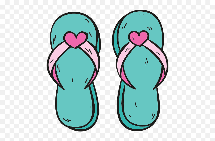 Flip Flops Free Vector Icons Designed By Freepik - Cartoon Sandals Png,Flip Flop Icon